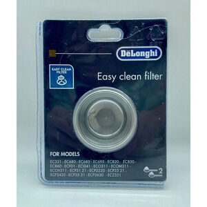 Easy Clean Filter 2x Dose For Delonghi Automatic Coffee Machine EC331 EC680 More